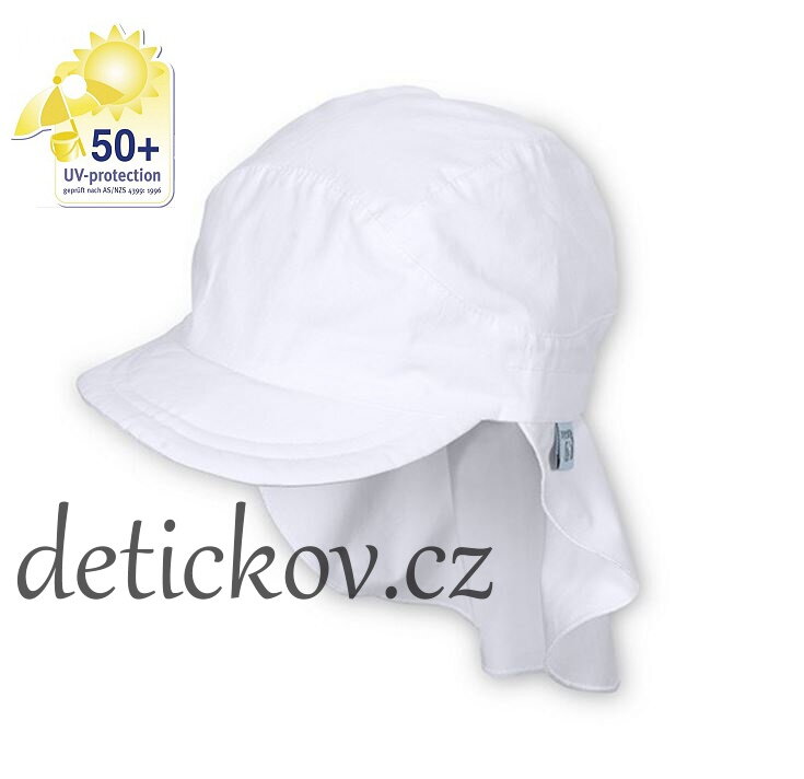 Sterntaler bílá basebalka s plachetkou UV 50+ Sterntaler bílá basebalka s plachetkou UV 50+