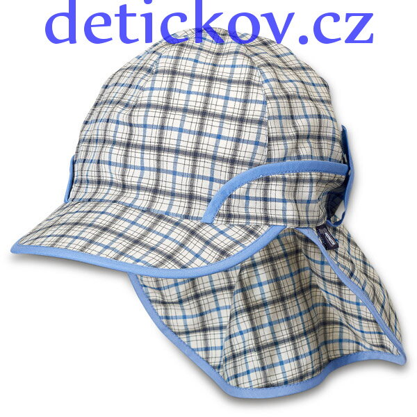 kšiltovka s rolovací plachetkou jemné kostičky UV 50+ kšiltovka s rolovací plachetkou jemné kostičky UV 50+