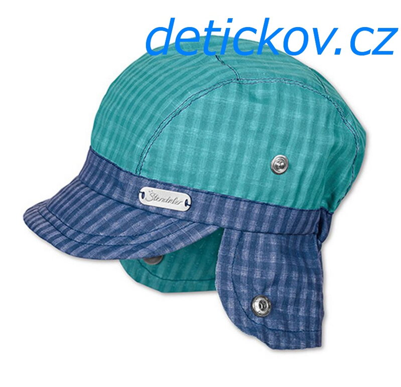 basebalka s připínací plachetkou UV 50+ modro-zelená basebalka s připínací plachetkou UV 50+ modro-zelená