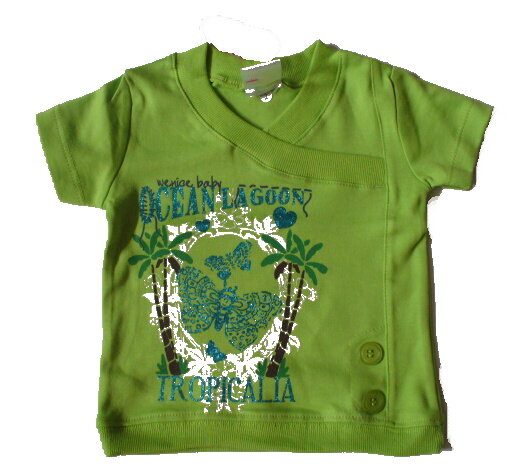zelené tričko s palmičkami kojenecké Wenice 