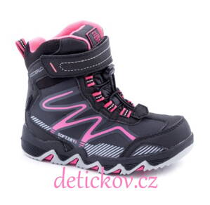 Coccodrillo zimní  boty s membránou  růžovo-černé