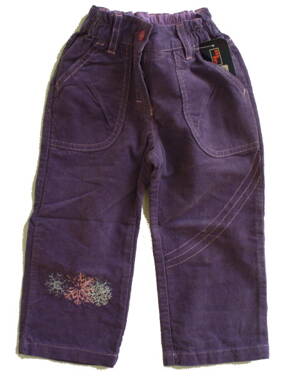 fialové manžestrové kalhoty DADA kojenecké 