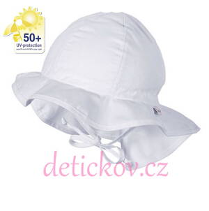 Sterntaler bílý klobouček s plachetkou  UV 50+