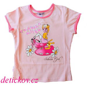 růžové tričko s holčičkou a pejskem v Sidecar