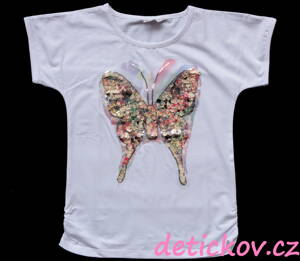 Topo dívčí tričko-tunika Motýl