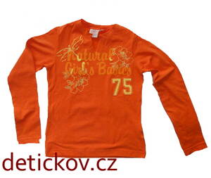 oranžové triko - halenka wenice s elastanem